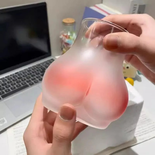 Funny Butt Shaped Glass Cup