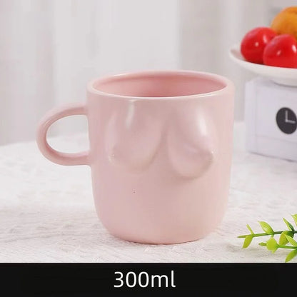 Ceramic Funny Boob Mug Coffee Mug Novelty Gift Titty Shape Breakfast Milk Tea Water Cups Porcelain