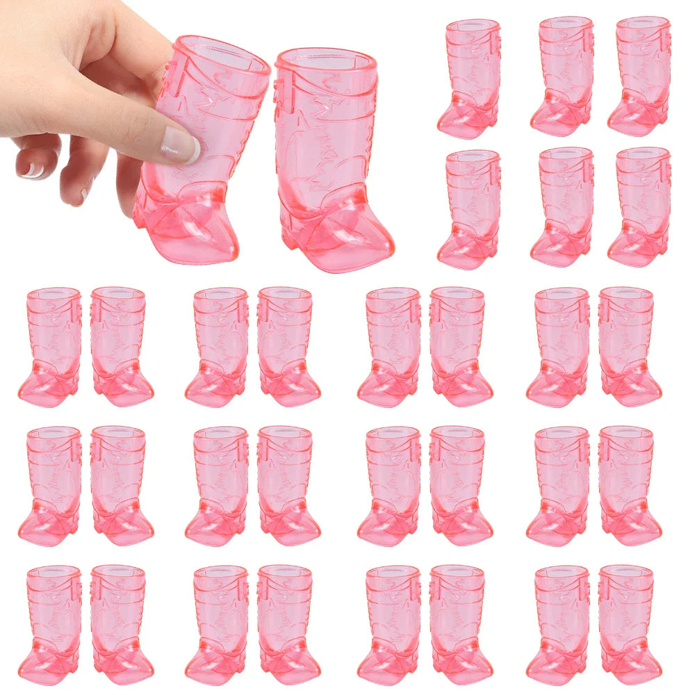 10Pcs Mini Cowboy Boot Shot Glasses Plastic Clear Cups Cowboy Cowgirl Western Theme Party Supplies Bachelorette Birthday Favors