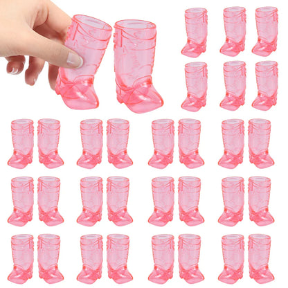 10Pcs Mini Cowboy Boot Shot Glasses Plastic Clear Cups Cowboy Cowgirl Western Theme Party Supplies Bachelorette Birthday Favors
