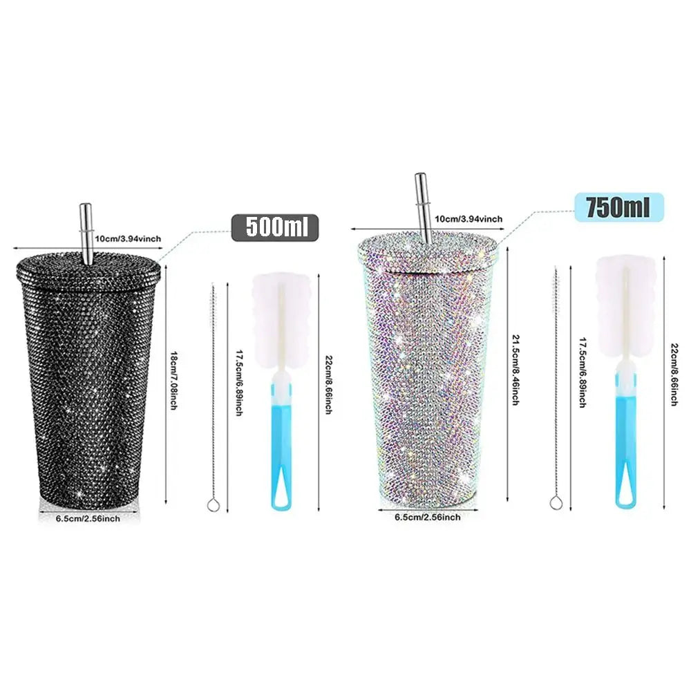 rhinestone thermos water bottle