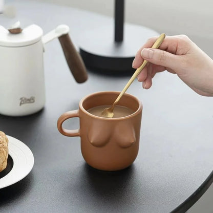 Ceramic Funny Boob Mug Coffee Mug Novelty Gift Titty Shape Breakfast Milk Tea Water Cups Porcelain
