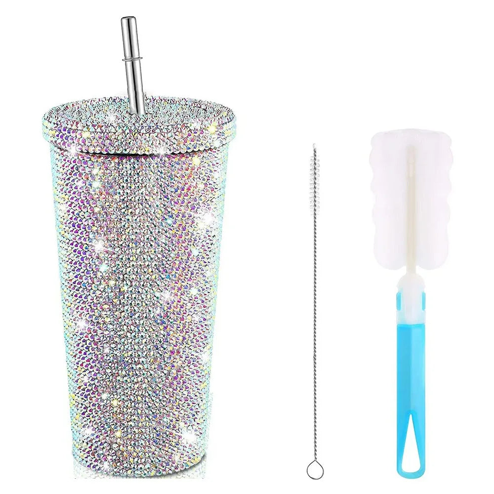 rhinestone thermos water bottle