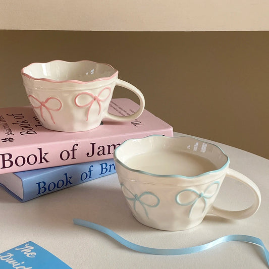 1Pc Bow Ceramic Mug