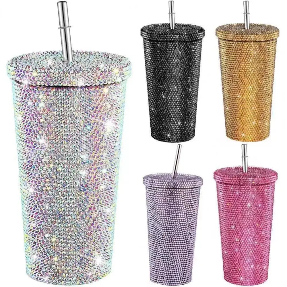 rhinestone thermos water bottle