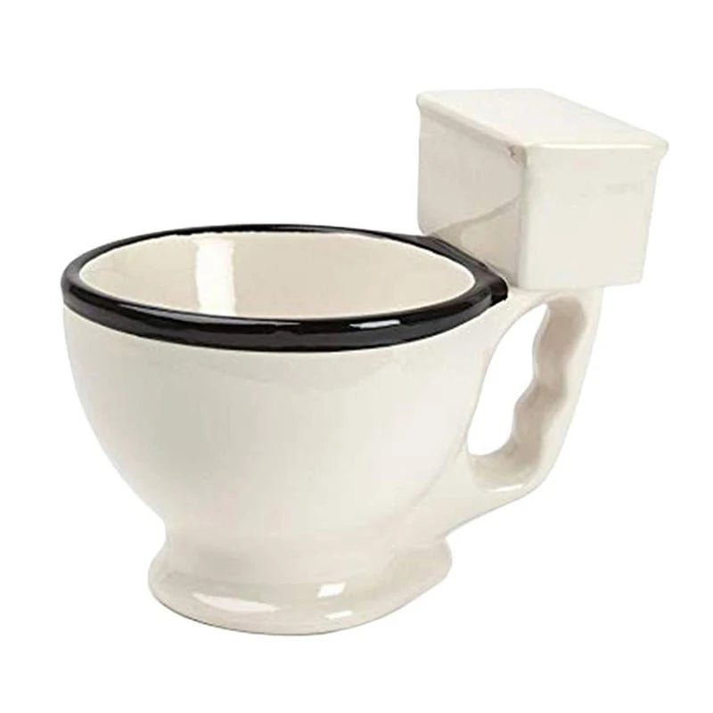 Toilet Mug, Funny 280ml Ceramic Coffee Tea Cup Mug in the Shape of a Toilet – Perfect for Home or Office, Great Mug Gift