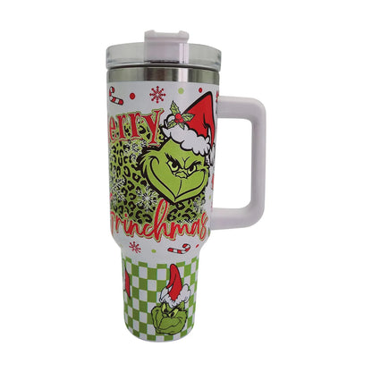 Christmas tumbler with handle