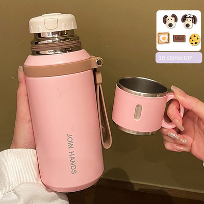 316 Stainless Steel Vacuum Cup for Girls 2024 New Arrival Good-looking with Lid Cup of Tea Water for Students to Go to School