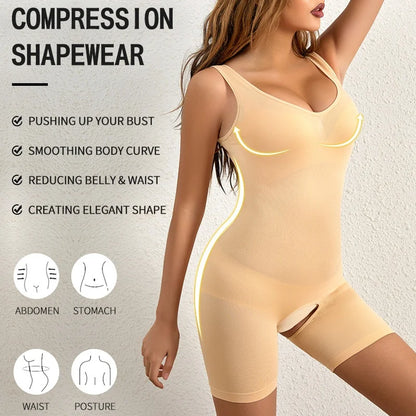Open-Bust Postpartum Body Shaper (Plus Size)