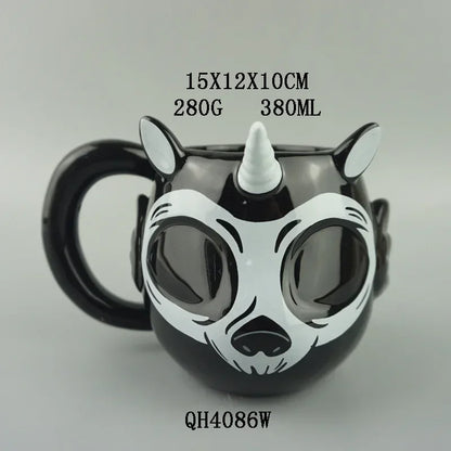 Creative and Cute Ceramic Cup Cat Cup Water Cup Halloween Ghost Day Coffee  Black  Tiki Cartoon Lucky Cat Cup Mugs Coffee Cups
