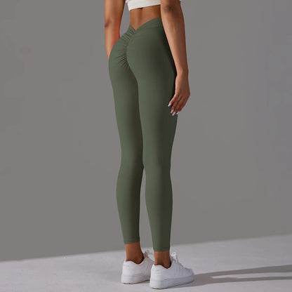 Yoga Leggings Back V Butt Sexy Leggings Women Yoga Pants Fitness Workout Gym Running Leggings High Waist Active Wear Tight Pants