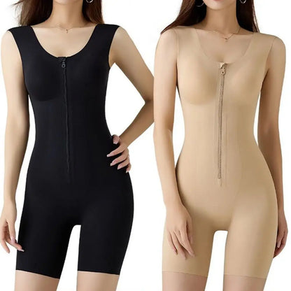 Postpartum Tummy Control Bodysuit with Thigh Coverage