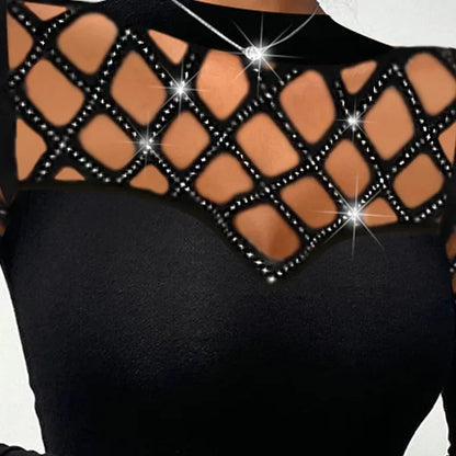 T Shirts Hollow Out Round Neck