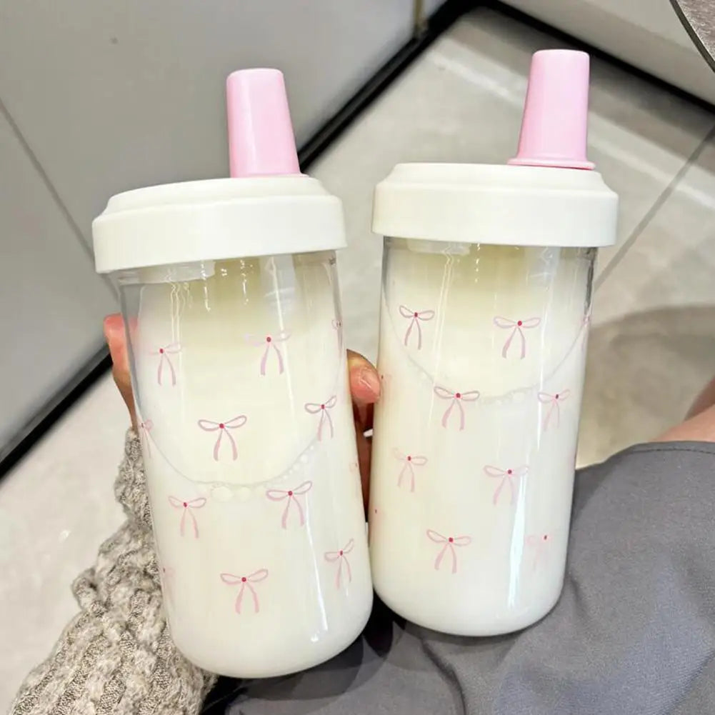 pink bow water bottle