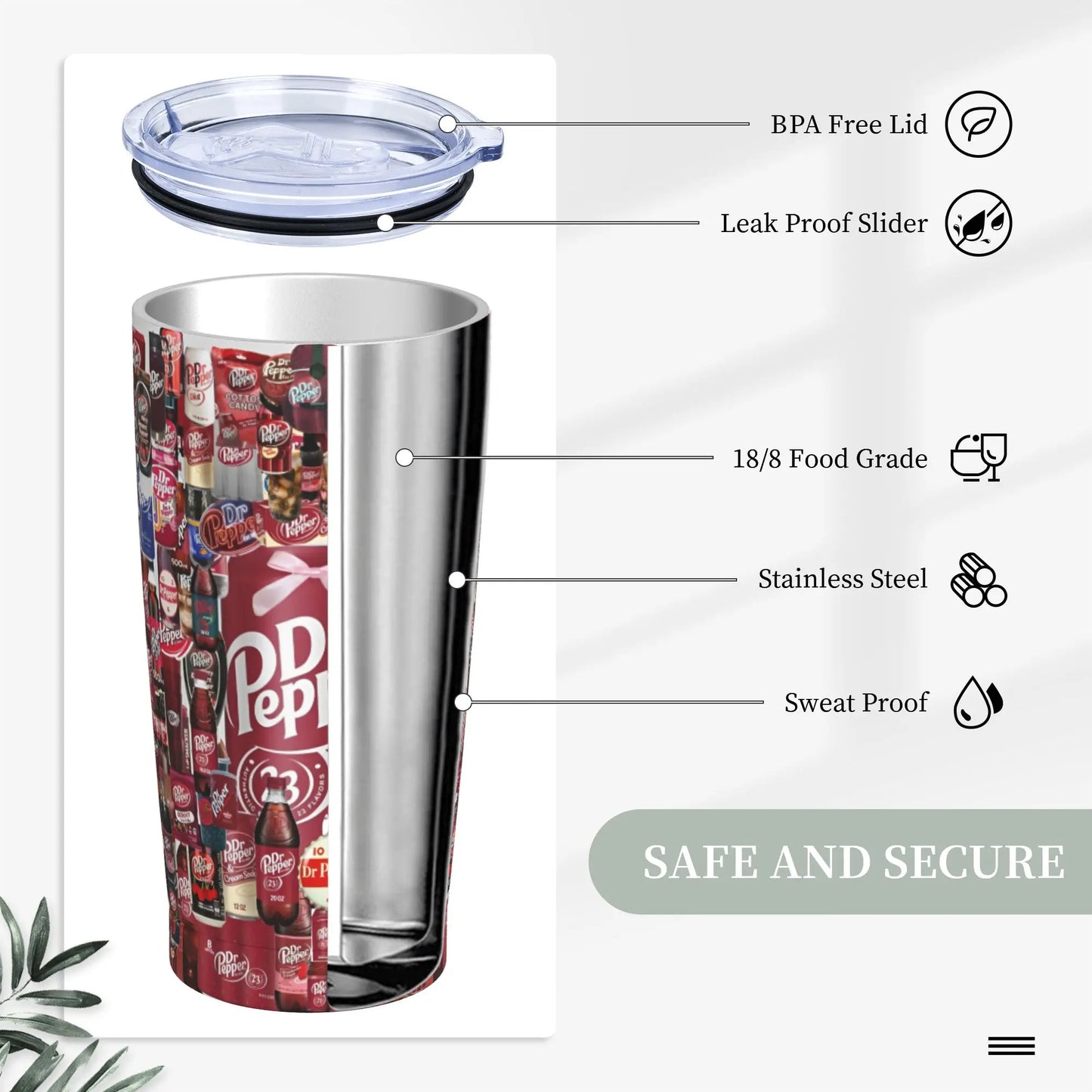 Dr Pepper insulated tumbler