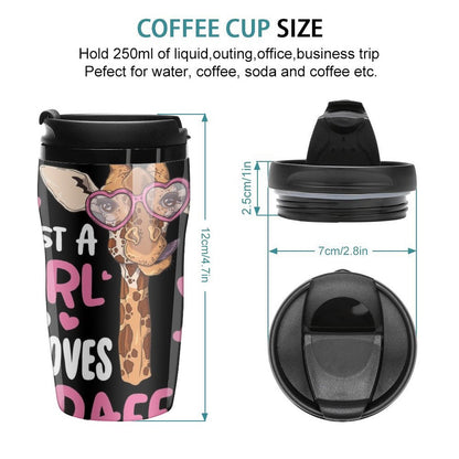 New Just A Girl Who Loves Giraffes Giraffe Lover Gift Travel Coffee Mug Cups And Mugs Coffee Cup Set Thermos Mug