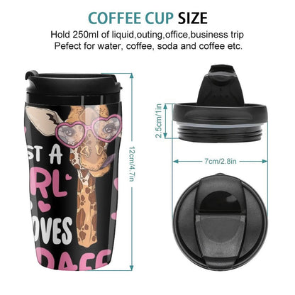 New Just A Girl Who Loves Giraffes Giraffe Lover Gift Travel Coffee Mug Cups And Mugs Coffee Cup Set Thermos Mug