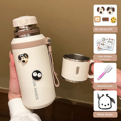 316 Stainless Steel Vacuum Cup for Girls 2024 New Arrival Good-looking with Lid Cup of Tea Water for Students to Go to School